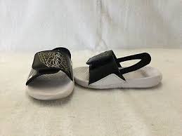 Black And Gold Nike Slides Toddler Advertisement Ebay Nike Air Jordan Hydro 7 Toddler Boys Black Gold White Sandals Size 10 C White Sandals Air Jordans Nike Air Jordan