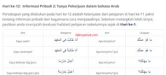 Semoga bisa dijadikan inspirasi dan bermanfaat untuk kita semua. 12 Informasi Pribadi 2 Pekerjaan Dalam Bahasa Arab Bahasa Arab Modern
