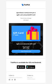 Disney gift card egift (email delivery) disney. How Do I Redeem My Gift Card Tickpick Faq