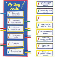 writing goals clip n track pocket chart primary