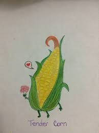 Corn drawing line drawing drawing art corn cob drawing lessons step by step drawing easy drawings coloring pages preschool writing. Official Art Entries Easy Mini Art Contest 2 Corn Theme Steemit