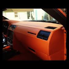 Dodge Challenger Orange And Black Interior Custom Seats Door Panels Dodge Challenger Panel Doors Car Seats