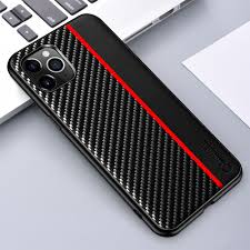 For Iphone 11 12 Pro Max Case Original Carbon Fiber Pu Leather Shockproof Protection Cover For Iphone Xs Xr X Phone Case Cover Carbon Fiber Cheap Phone Cases