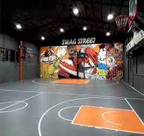 Playground/Gym Room/Sport Court PVC Vinly Sheet Flooring Cover Basketball  Plastic Floors
