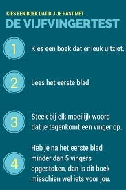 Boeken Kiezen Met De Vijfvingertest Lezen Boeken Lezen Boeken