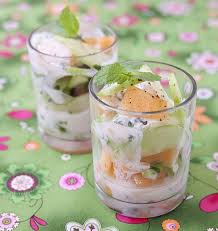 Verrine De Concombre Et De Melon A La Menthe Sauce Yaourt Recette Verrine Concombre Sauce Yaourt Verrine Guacamole