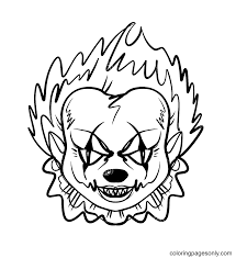 There are eight halloween mask designs included . Evil Clown Halloween Mask Coloring Pages Halloween Masks Coloring Pages Coloring Pages For Kids And Adults