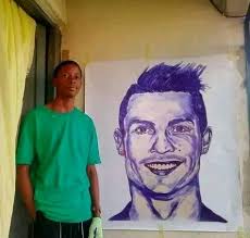 I present to you guys my artwork of Ronaldo (My first ever drawing to go  viral)in 2022 it should be kept in the museum 😌 Your follow means alot  Oruh Samuel