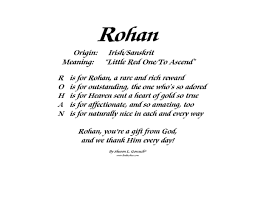 Meaning Of Rohan - Lindseyboo