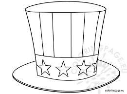 Uncle Sam Hat Coloring Page Uncle Sam Craft Uncle Sam Patriotic Door Hanger