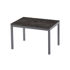 table extensible table a rallonge alberto 120 180 x80 cm marbre noir anthracite forme simple design travaillee cdiscount maison