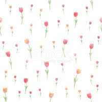 Download floral watercolor seamless pattern graphics by nathatype. Watercolor Floral Seamless Tulips Vector Clipart Images