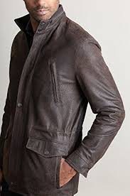 Overland Sheepskin Co Anthony Distressed Italian Lambskin Leather Jacket At Amazon Men S Clothing Sto Leather Jacket Men Leather Jacket Lambskin Leather Jacket