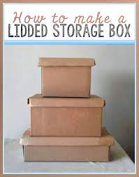 The cd serves as a base and helps the vase to stand up. Diy How To Make A Lidded Storage Box With Cardboard Boxes