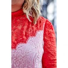 Pink/white color block sweatshirt — regular price $35. Red Sparrow Lace Dress Emmylou Loves