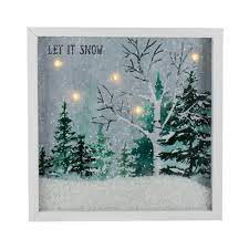 The secret to getting great photos of led christmas lights has to do with your camera settings. Northlight 10 Led Lighted Let It Snow Winter Forest Christmas Wall Art Target