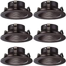 Maybe you would like to learn more about one of these? Torchstar 4 Inch Recessed Can Light Trim Oil Rubbed Bronze Metal Step Baffle Trim For Par20 R20 Br20 Light Bulbs For 4 Recessed Cans Halo Juno Remodel Recessed Housing Pack Of 6 Amazon Com