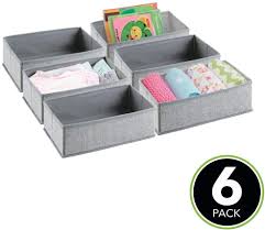 Alien egg pen holder pencil holder plant pot desk organizer. Mdesign Soft Fabric Dresser Drawer And Closet Storage Organizer For Toddler Kids Bedroom Nursery Playroom Rectangular Bin With Textured Print 6 Pack Gray Home Kitchen Amazon Com