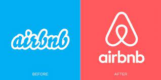 Before & after logo identities for product and service brands. Branding A Unicorn For Super Brand Status Airbnb Airbnb Branding Logo Redesign