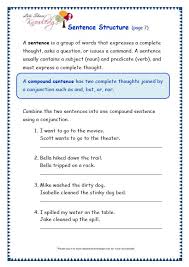 Grade 3 Grammar Topic 36 Sentence Structure Worksheets Lets Share Knowledge Sentence Structure Text Structure Worksheets Topic Sentences