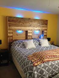 The height of the bench is 80 cm, length 110 cm, and width 44 cm. Pallet Headboard With Lights Pallet Headboard Headboard With Lights Pallet Projects Headboard