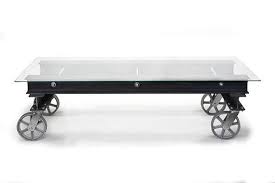 With a refined, polished texture, this white marble and metal end table feels classic and timeless. This Piece Is Available To Ship All Pieces At Rief Are Original Designs Handcrafted F Modern Industrial Coffee Table Beam Coffee Table Industrial Coffee Table