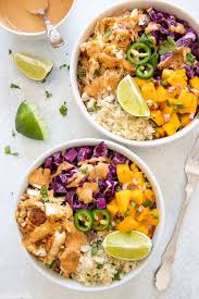 Whole 30 fish taco bowls. Fish Taco Bowl With Chipotle Lime Mayo Sauce Whole30