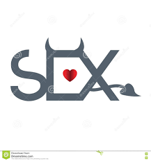 Teufel-Sex Logo Concept vektor abbildung. Illustration von romantisch -  77595413