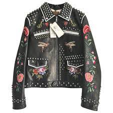 Leather Jacket Gucci Black Size 50 It In Leather 4287148 Gucci Leather Jacket Best Leather Jackets Celebrities Leather Jacket