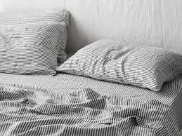 112 w x 102 l is sold separately, and can be tucked over a low profile or tall mattress for ultimate comfort. Linen Sheets Queen Size King Size Flat Sheet Grey Striped Linen Flat Sheet Home Kitchen Handmade Products Ilsr Org