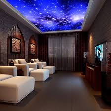 Universe Starry Sky Furred Ceiling 3d Wallpaper Galaxy Living Room Background Wall Individuality Mural Cust Galaxy Decor Living Room Background Space Interiors