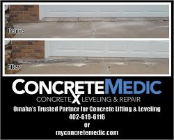 As You Can See The Concrete Slab That Abuts The Garage Is Cracked In Numerous Places Our Challenge Was To Lift Th Driveway Repair Concrete Driveways Concrete