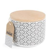 Pot Motif Japonais En Porcelaine H 10 Cm Black White Porzellan Keramik Zimmer Einrichten