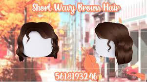 Short Wavy Hair Brown Bloxburg Outfit Hair Codes Bloxburg Hair Codes