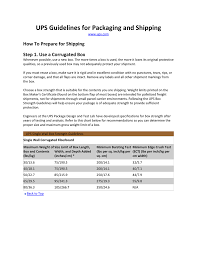 ups guidelines for packaging and shipping