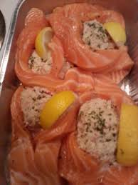 How can i make a salmon and stuff it with spinach? Costco Stuffed Salmon My Splurges Item Pumpkin Recipes Dinner Paleo Pumpkin Recipes Ketogenic Recipes Dinner