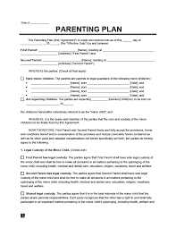 In many states, the legal system makes it possible for fathers to file recognition of paternity and custody/visitation rights at the same time. Parenting Plan Template Word Pdf Downloads