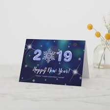 Happy New Year 2019 Custom Corporate Greeting Card Corporate Christmas Cards Business Christmas Cards New Year Card