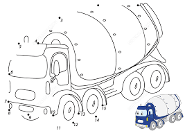 Download this adorable dog printable to delight your child. Dot To Dot Cartoon Cement Mixer Truck Coloring Pages Connect The Dots Coloring Pages Coloring Pages For Kids And Adults