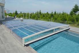 Uberdachung Ohne Schiene Bzw Einseitig Durch Schiene Gefuhrt Pooluberdachung Uberdachungen Pool Selber Bauen Beton