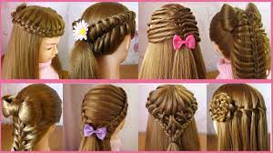 Most popular hair styles for girls. 8 Beautiful Cute Hairstyles For Girls Hair Style Girl Trendy Hairstyles Tuto Coiffures Simples Youtube