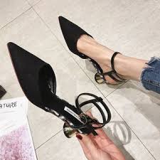 high heel pointy mules