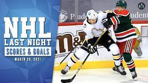 Also included is each player's career nhl totals. Nhl Last Night All 66 Goals And Nhl Scores Of March 20 2021 Youtube