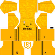 There is a yellow circle in the logo. Real Madrid Kits 19 2020 For Dream League Soccer 2019 Ristechy Real Madrid Real Madrid Kit Real Madrid Home Kit