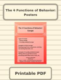 Functions Of Behavior Worksheets Teaching Resources Tpt