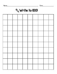 Blank 100 Chart 100 Chart Printable 100 Chart Hundreds