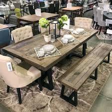 Hudson Ding Table Farmhouse Chic Dining Set Upholstered Dining Chairs With Tufted Decoratio Dining Table With Bench Farmhouse Chic Dining Rustic Dining Chairs