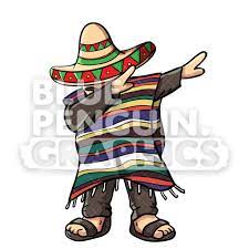 Mexican With Poncho And Sobrero Dabbing Vector Cartoon Clipart Illustration Cartoon Clip Art Clip Art Cartoon