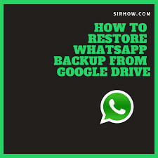 Want To Restore Whatsapp Backup From Google Drive Google Drive Backup Restoration