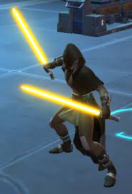 Dual Yellow Lightsabers Swtor Star Wars Star Wars Rebels Sci Fi Characters
